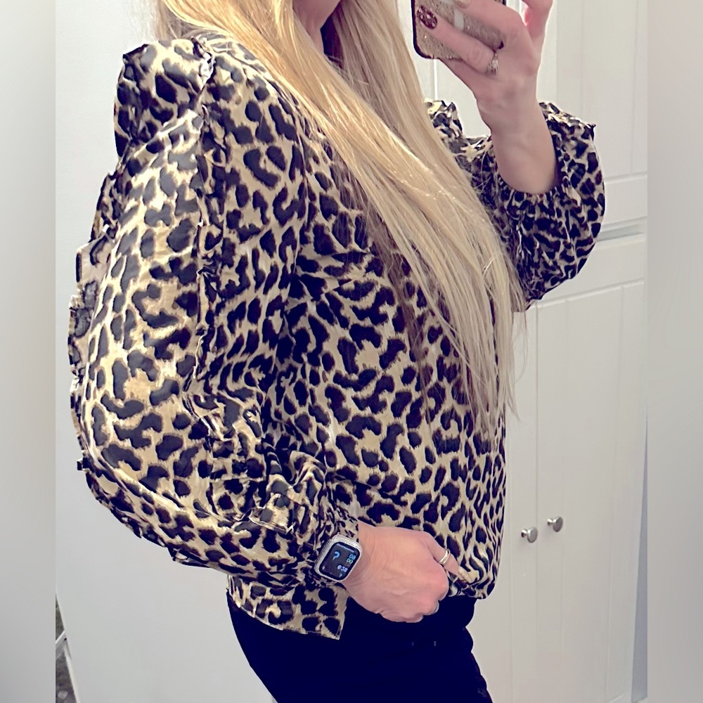 NWT J. Crew Leopard Print Blouse